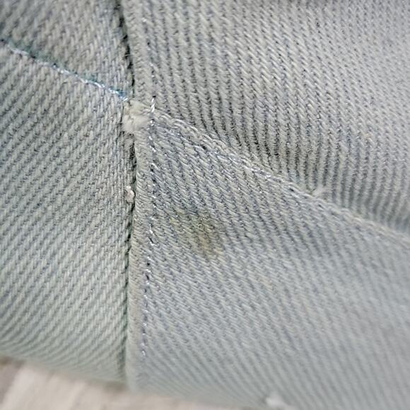 Bamboo Cure Light Wash Denim Ankle Peep Toe Booties Womens Size 7 NEW - Picture 7 of 13